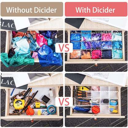 4146 Storage Box Drawer Organizer Drawer Cupboard Divider  Grid Closet Sorting Partition  Plastic Strips Separators Box Organizer (4 Pc Set )