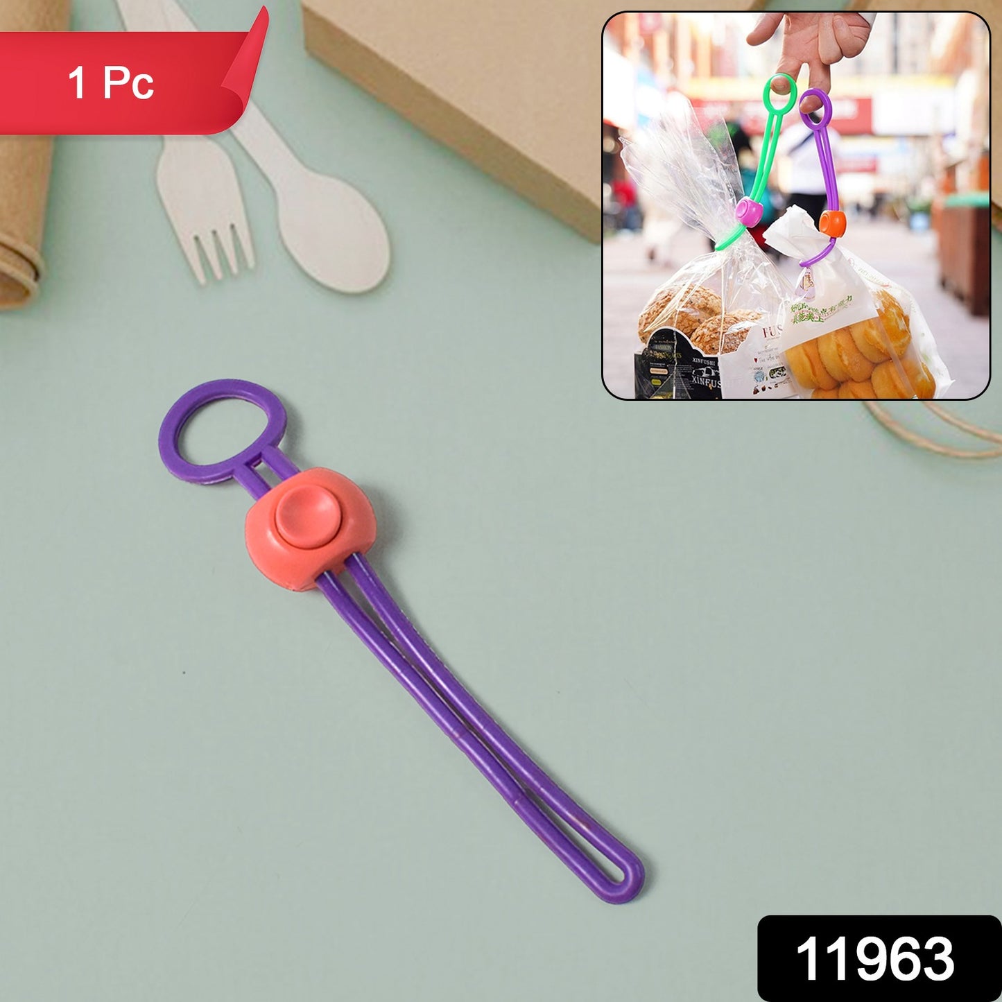 Multifunctional Colorful Sealing Rope Strap Clips (1 Pc)