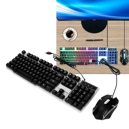 104 Key Colorful Lighting Keyboard Mouse Set (2 Pc Set)