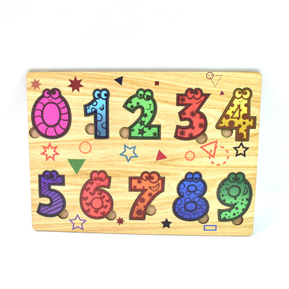 Wooden Number Puzzle Learning Educational Board (1 Set  2820 Cm)