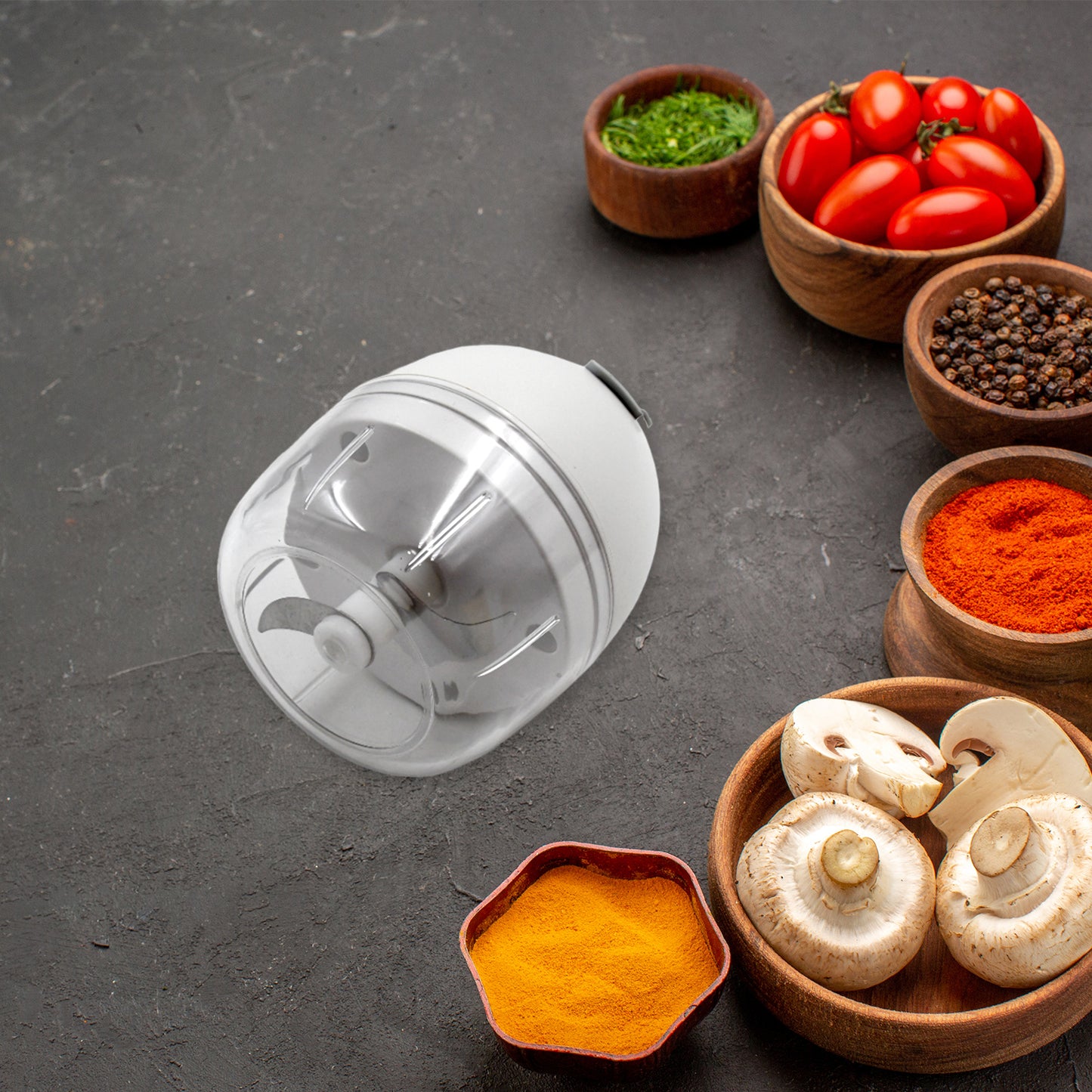 5881 Chopper For Kitchen Electric Rechargeable Garlic Chopper Cordless Mini Food Processor Portable Food Chopper With Detachable Stainless Steel Blade For Garlic Ginger Onion Meat (200ml)