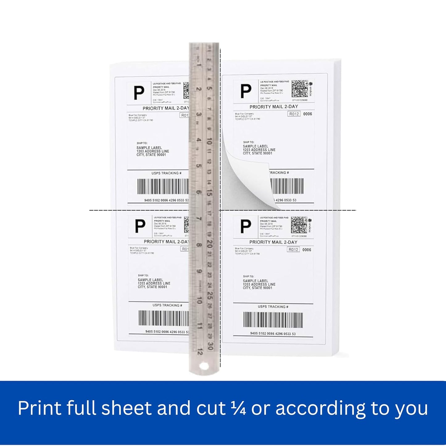 Oddy Self-adhesive Label Sheets  A4 Full-sheet Labels (100 Sheet)