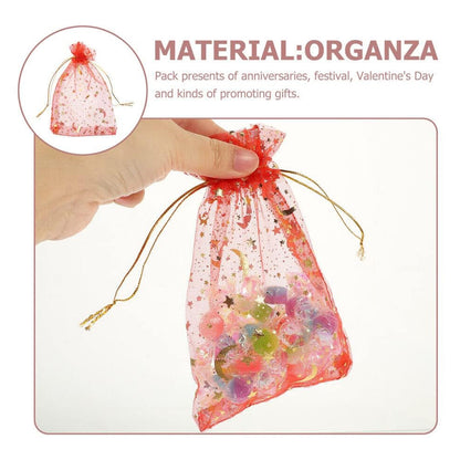 4527  Net Fabric Drawstring Pouch For Dry Fruits Packing Organza Shagun Potli Baba Wedding Party Favor Gift Bags