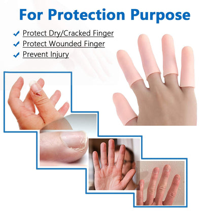 Finger Caps Silicone Finger Protectors Sleeves (Finger Cots  145 Pcs Set Approx)