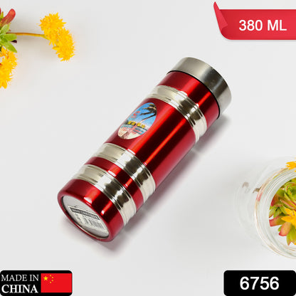 6756 Mini Stainless Steel Water Bottle Bottle 380ml For School   Home Use