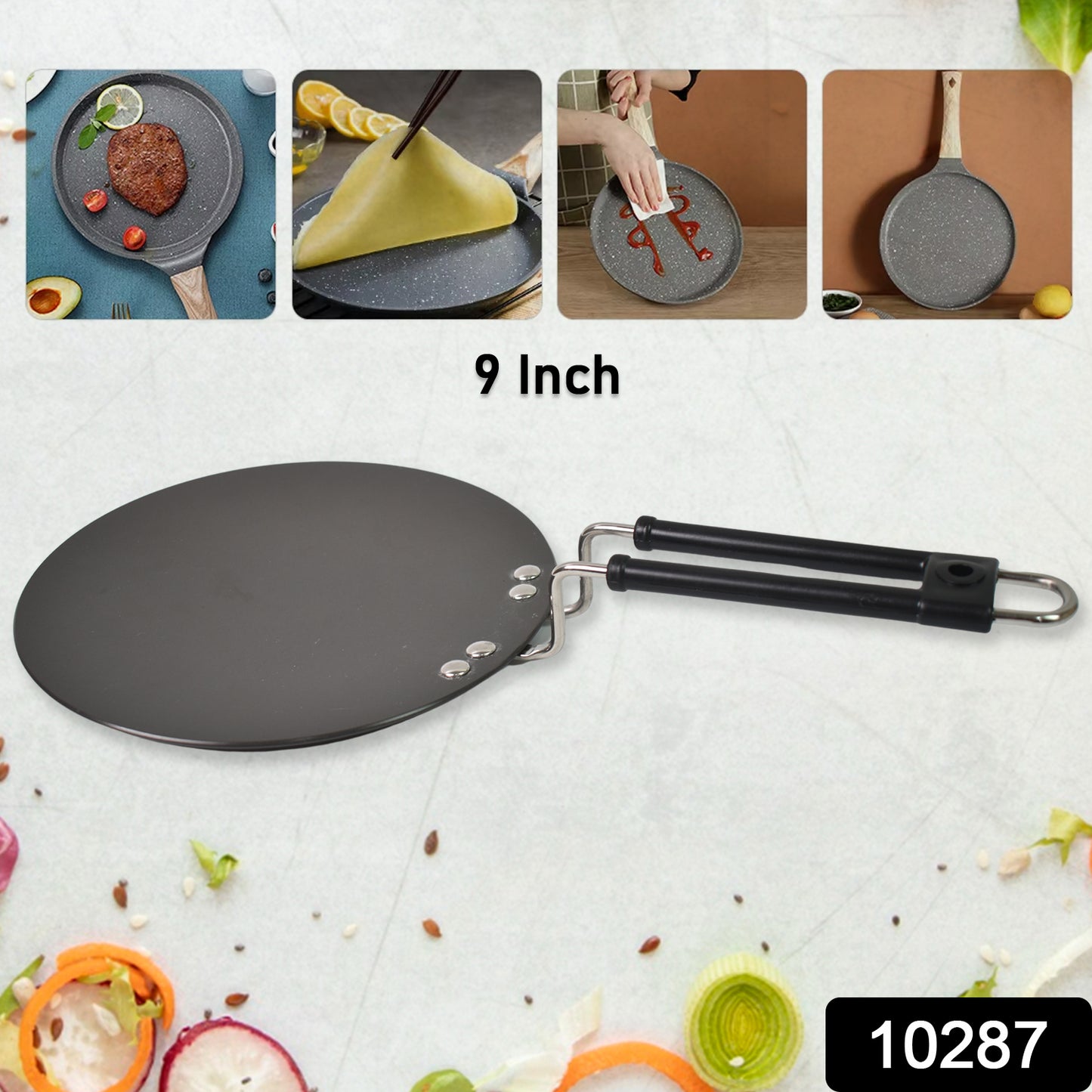 Multi Purpose Aluminium Roti Tawa (9 Inch)