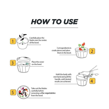 0065b Manual Stainless Steel Compact Extra Sharp Hand Held Vegetable Chopperslicer With 5 Blades (750 Ml)