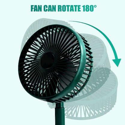 4642 Telescopic Electric Desktop Fan Height Adjustable Foldable  Portable For Travelcarry  Silent Table Top Personal Fan For Bedside Office Table (Battery Not Include)