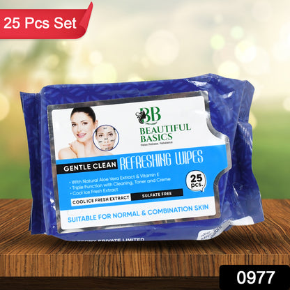 Refreshing Wet Wipes For Face  Facial Cleansing  Refreshing  Skin Hydration Soothing For Skin  Ph Balance  Alcohol Free  Nourishing With Fruit Extract  25 Wipes