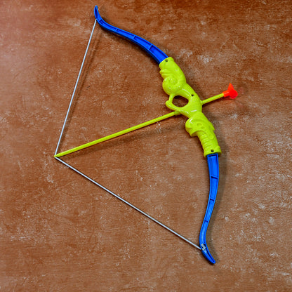 4438 Plastic Archery Bow And Arrow Toy Set With Single Knife And 3pc Arrow And Target Board
