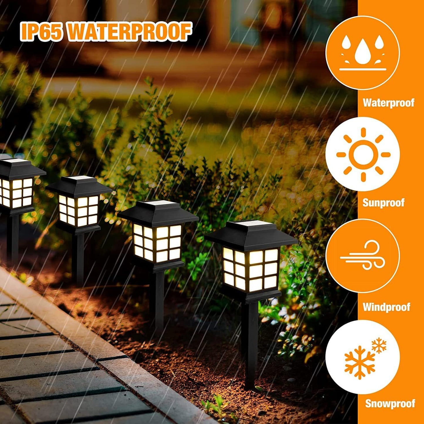 13021 Solar Garden Lights Outdoor Solar Landscape Lights Waterproof Outdoor Solar Lights Walkway For Patio Lawn Yard And Landscape (Pack Of 2)