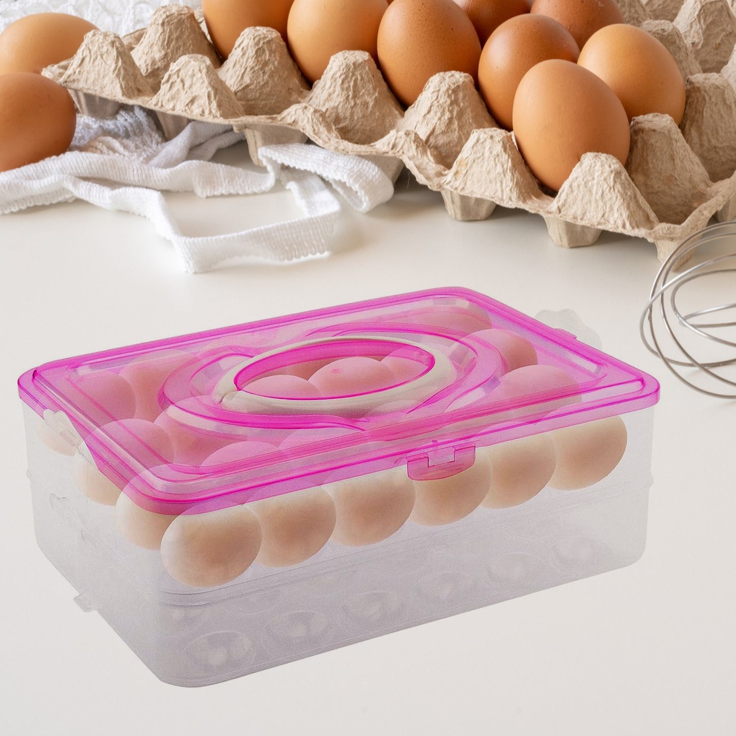 2263 Double Layer 24 Grid Egg Storage Box For Egg Storage Container