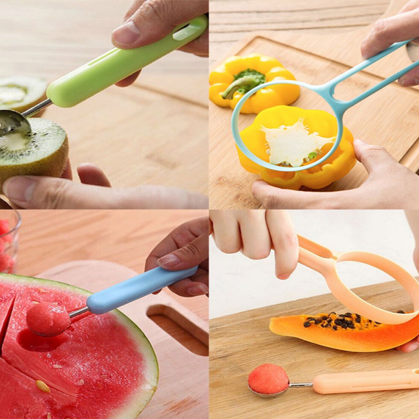 8154 2 In 1 Kitchen Tool - Soft Fruit Peeler And Baller - Avocado Papaya Watermelon Honey Dew - Kitchen Gadget Tool (1 Pc)