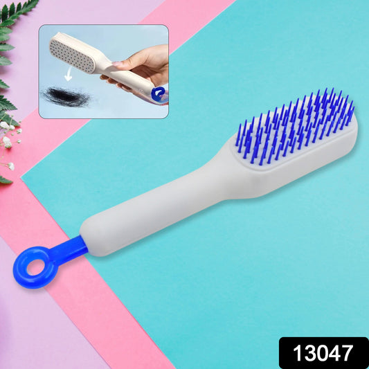 13947 Self-cleaning Hairbrush Self-cleaning Anti-static Detangling Massage Comb One-pull Clean Scalable Rotate Lifting Self Cleaning Hairbrush Hair Styling Tools