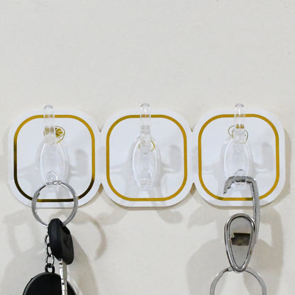 Transparent Adhesive Wall Hook (6 Pcs Set)