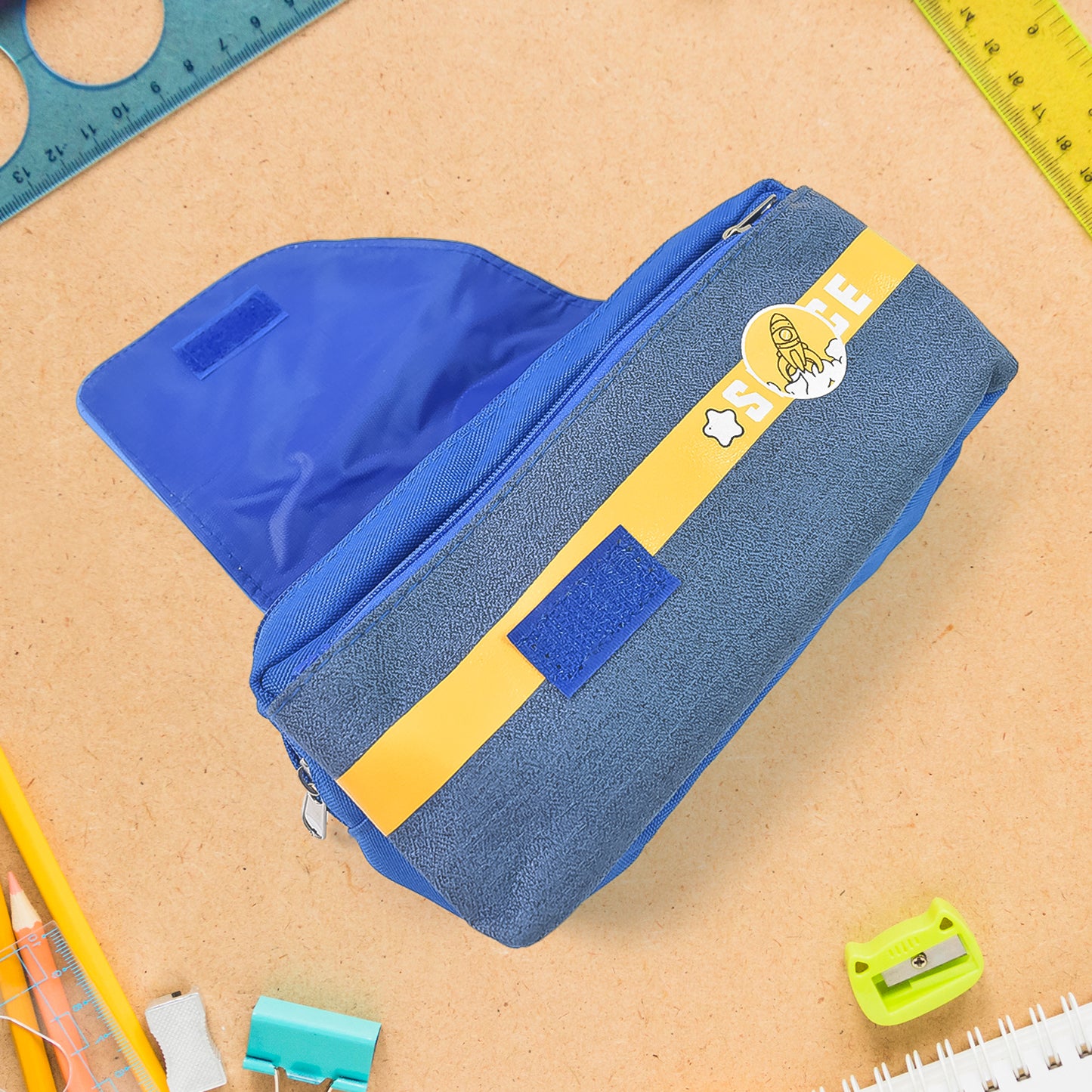 Pencil Pouch With Zipper 1 Pc  2 Compartment)