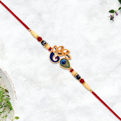 Traditional Peacock Design Rakhi