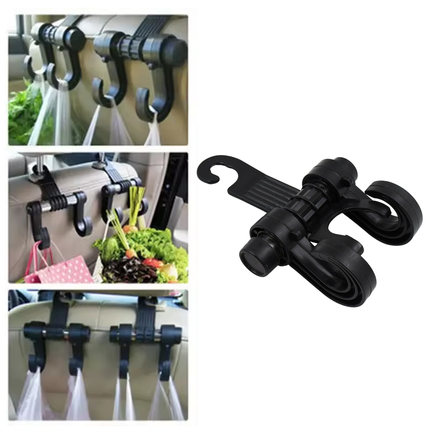 Car Hooks Vehicle Back Seat Hidden Headrest Hanger (1 Pc)