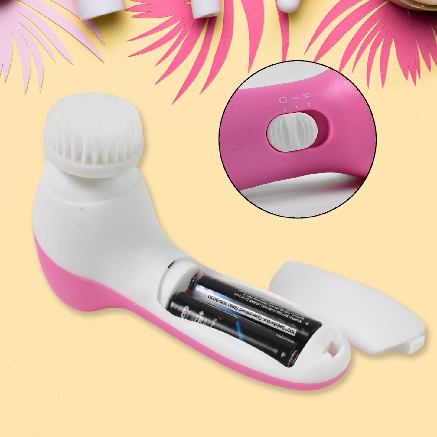 Facial Beauty Brush Face Massager (1 Pc  With 2 Aa Battery Included)