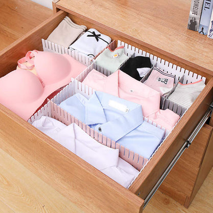 4146 Storage Box Drawer Organizer Drawer Cupboard Divider  Grid Closet Sorting Partition  Plastic Strips Separators Box Organizer (4 Pc Set )