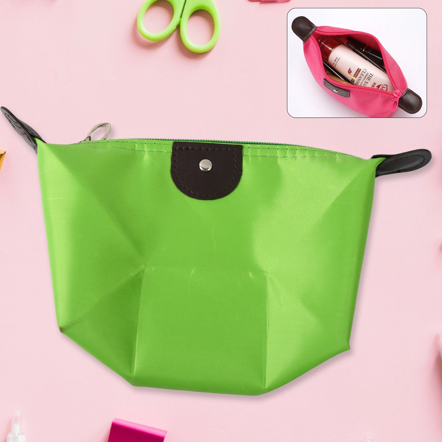 Portable Cosmetic Bag Multi-functional Waterproof Wash Pouch (1 Pc)