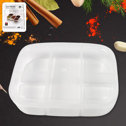 Plastic 5- Compartment Excellent Container Reusable Lunch Box (1 Pc)