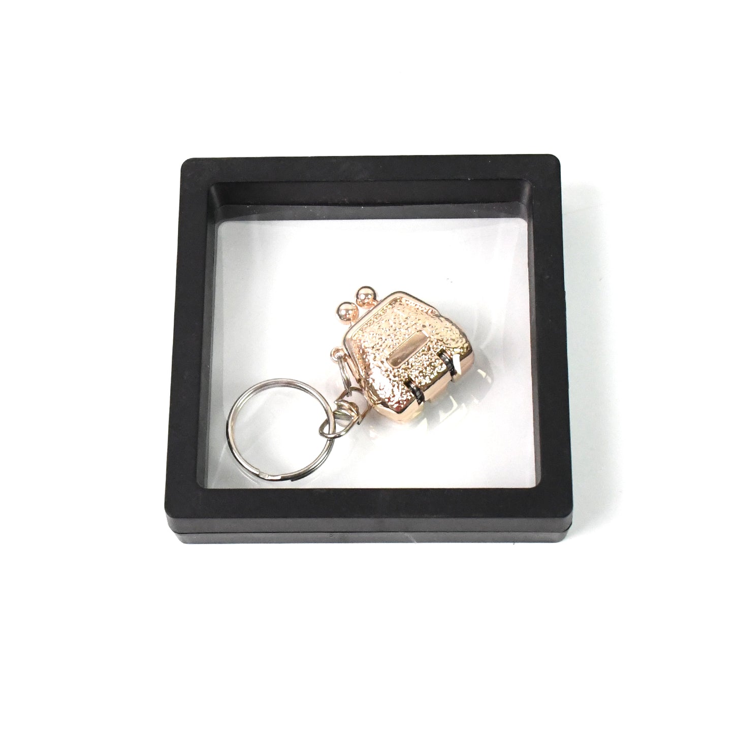 Nail Clipper Keychain With 3d Floating Frame Display Case (1 Set)