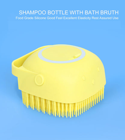 1348b Silicone Massage Bath Body Brush With Shampoo Dispenser