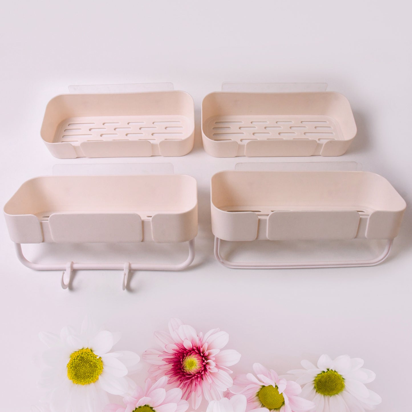 Multipurpose Kitchen Bathroom Wall Corner Shelf Rack (4 Pcs Set)