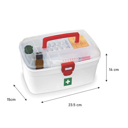 6412 Medical Box 1 Pieceindoor Outdoor Medical Utilitymedicine Storage Boxdetachable Tray Medical Box Multi Purpose Regular Medicine First Aid Box With Handle