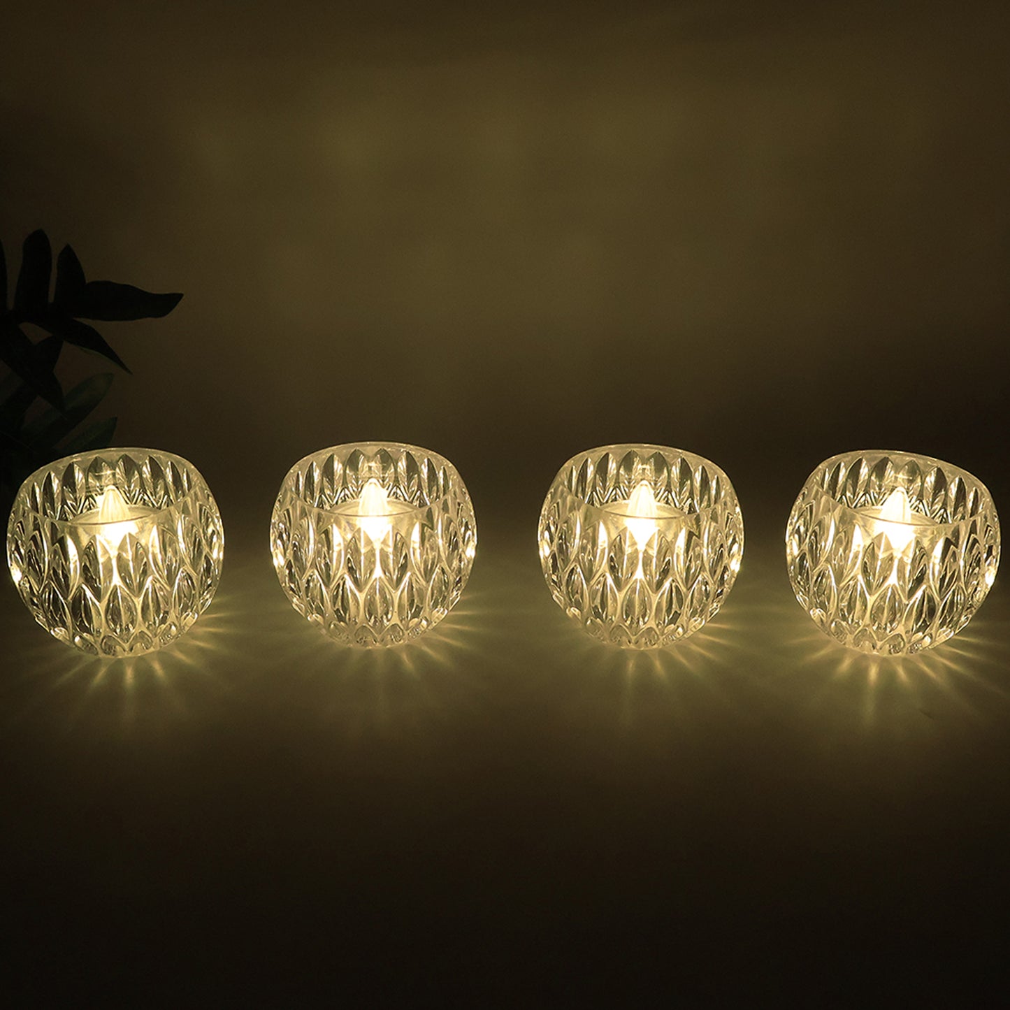 Set Of 12 Crystal Style Led Decorative Lamps  Candle