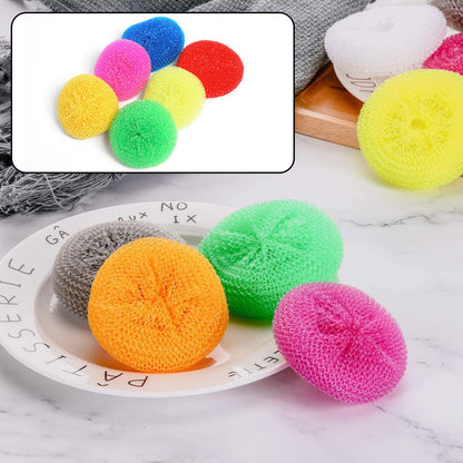 2594a Plastic Scrubber Round Nylon Scrubbers (12pcs Set)