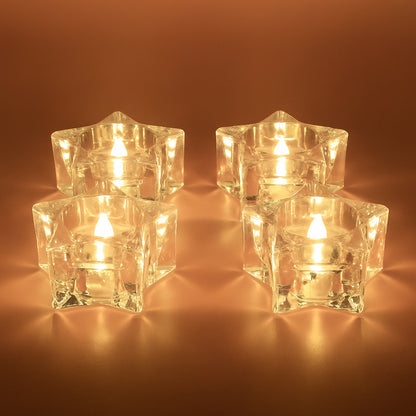 Set Of 12 Led Crystal-effect Flameless Smokeless Candles