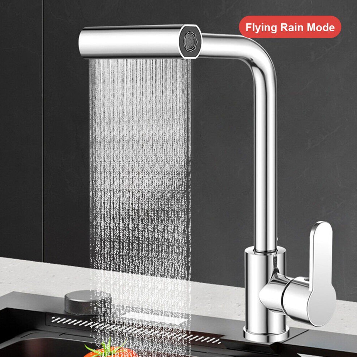 7575 Multifunction Shower Waterfall Kitchen Faucet 360 Rotation Waterfall Kitchen Faucet Touch Kitchen Faucet Faucet Extender For Kitchen Sink Swivel Waterfall Kitchen Faucet For Washing Vegetable Fruit (4 In 1 )