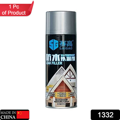 1332 Waterproof Leak Filler Spray Rubber Flexx Repair  Sealant - Point To Seal Cracks Holes Leaks Corrosion More For Indoor Or Outdoor Use Black Paint (450 Ml)