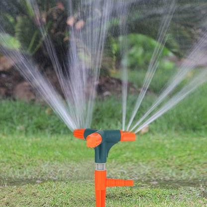 7490 Garden Sprinkler 360  Rotating Adjustable Round 3 Arm Lawn Water Sprinkler For Watering Garden Plantspipe Hose Irrigation Yard Water Sprayer