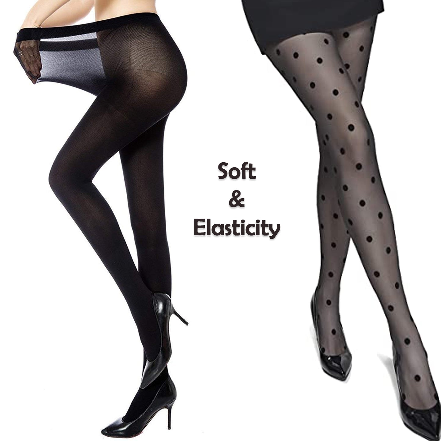 6489 Body Stocking Cloth White Dot Design Stocking Cloth With Elastic Cloth  Best Soft Material Cloth