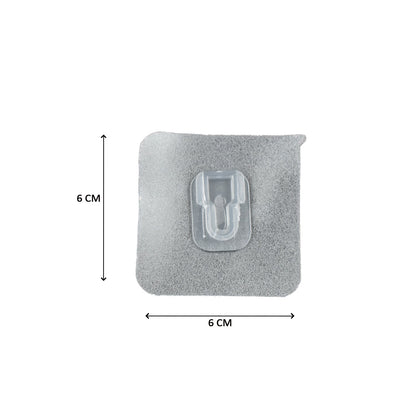 7433 Transparent Adhesive Male Hook Used For Hanging Various Types Of Items (1pc)