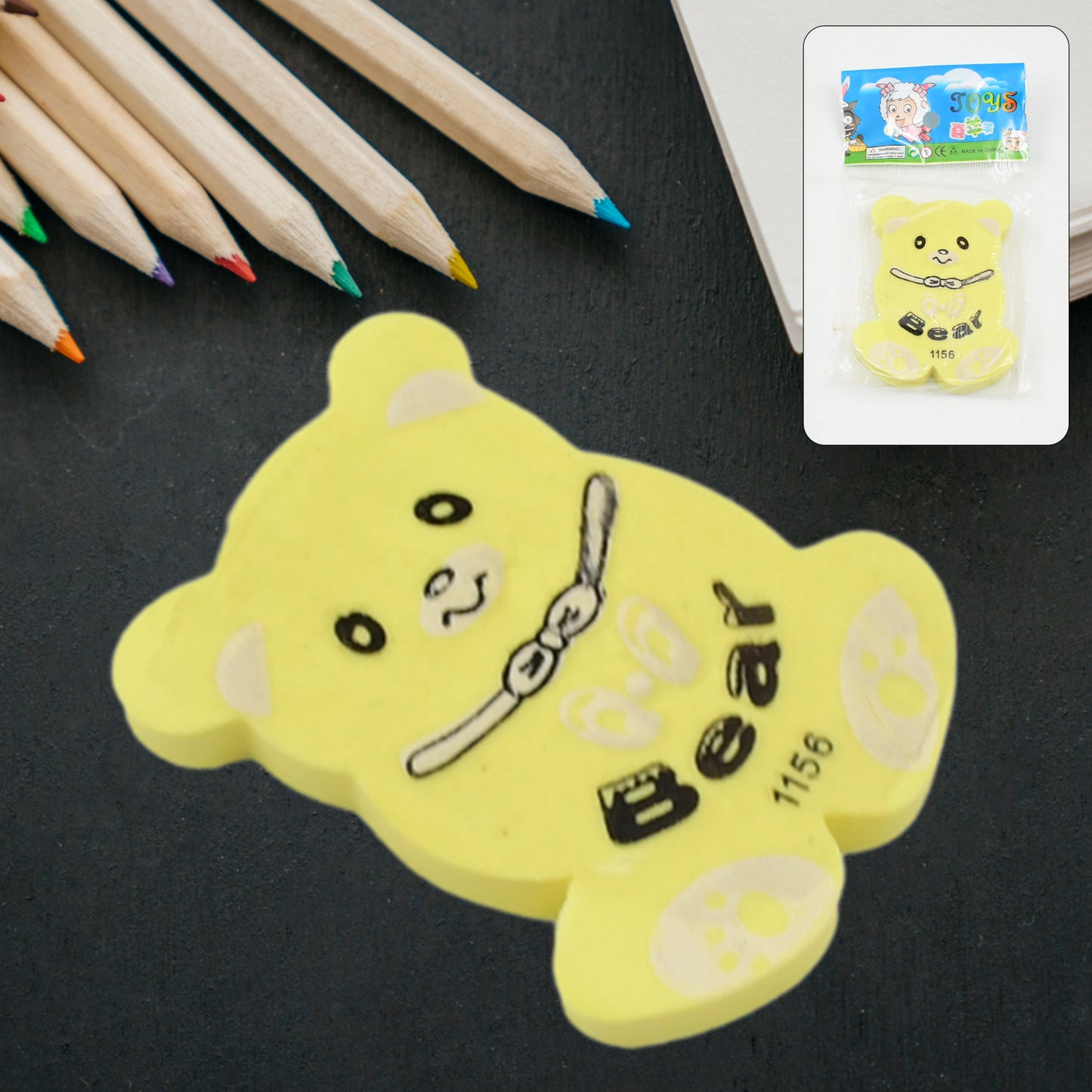 Cartoon Design Eraser (1 Pc  Mix Design)