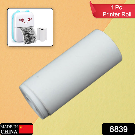 8839 Small Thermal Printer Paper Printing Paper Roll Aging Resistant Fast Color Rendering Portable Clear Printing For Travel (1 Pc  Printing Paper Roll )