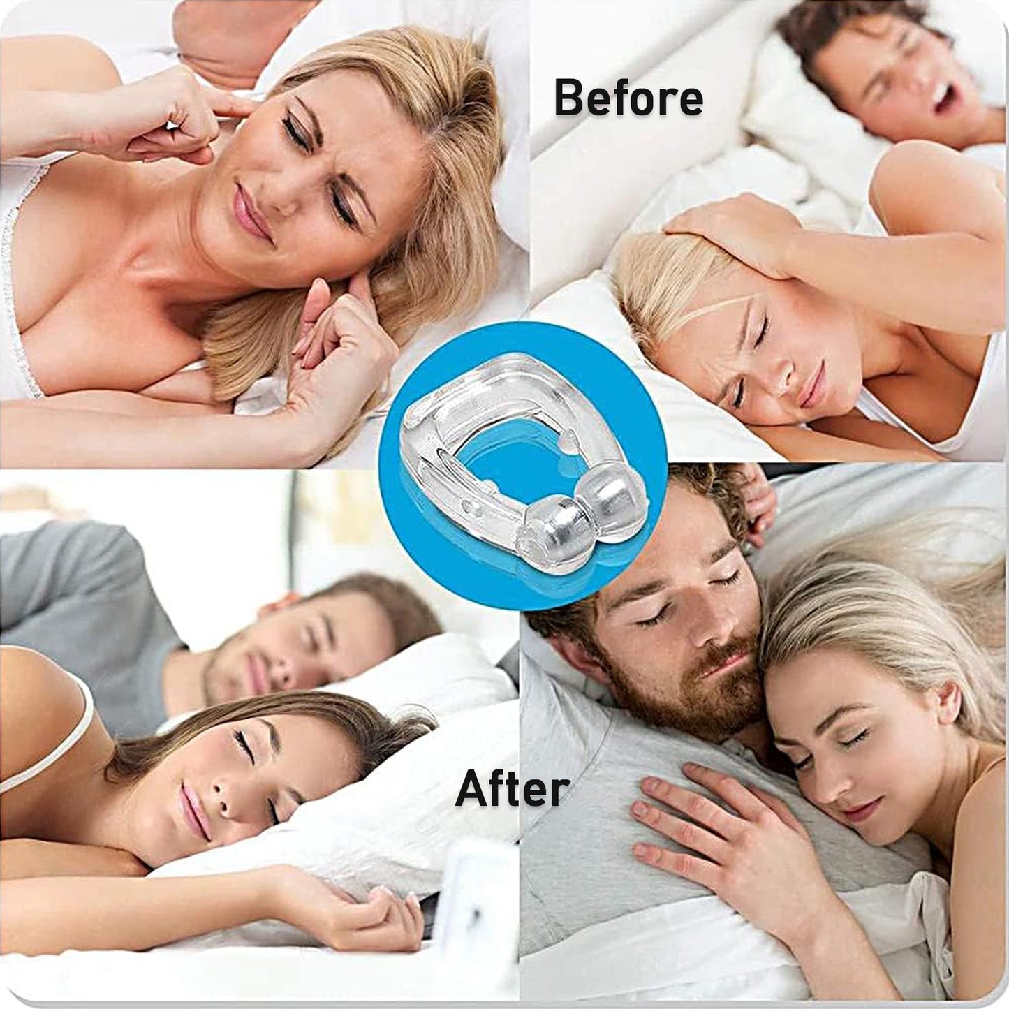 0349 Anti Snore Device For Men And Woman Silicone Magnetic Nose Clip For Heavy Snoring Sleeper Snore Stopper Anti Snoring Device (1 Pc)