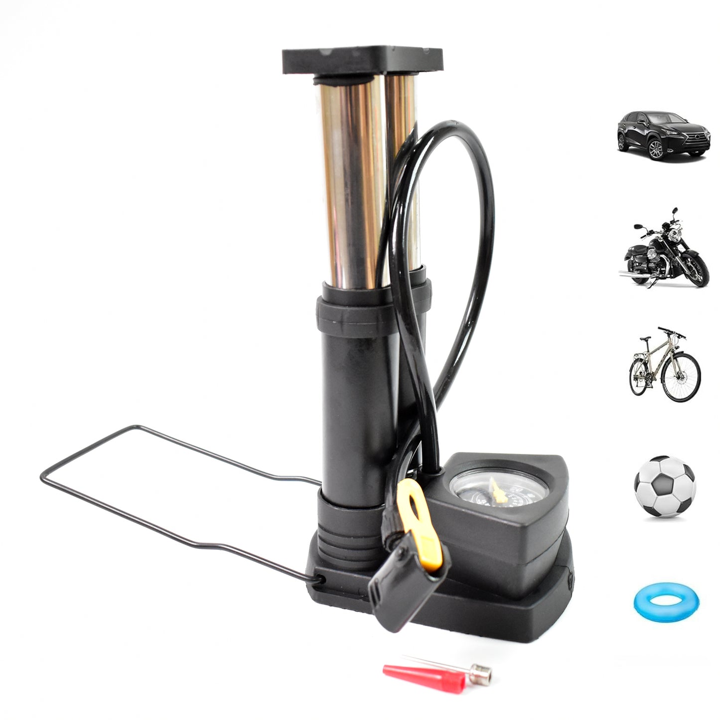 Foot  Portable  High Pressure Double-cylinder Air Pump (1 Pc)