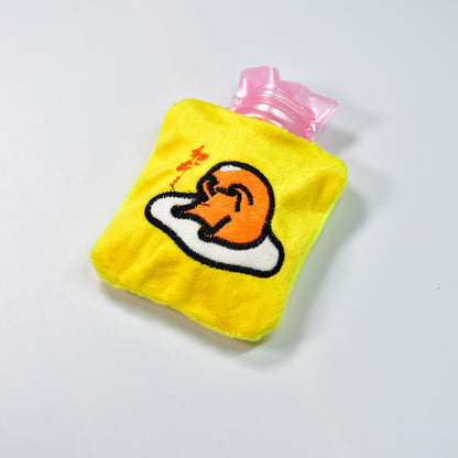 6515 Yellow Duck Head Small Hot Water Bag With Cover For Pain Relief Neck Shoulder Pain And Hand Feet Warmer Menstrual Cramps.