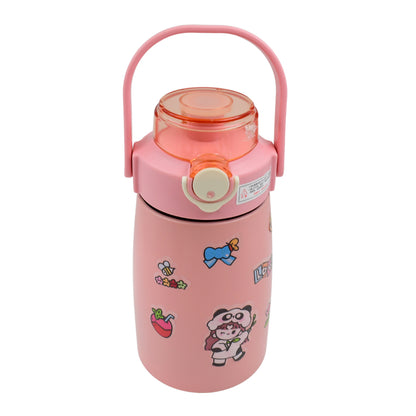 Stainless Steel Vacuum Insulated Water Bottle With Handle  Sticker (700 Ml)