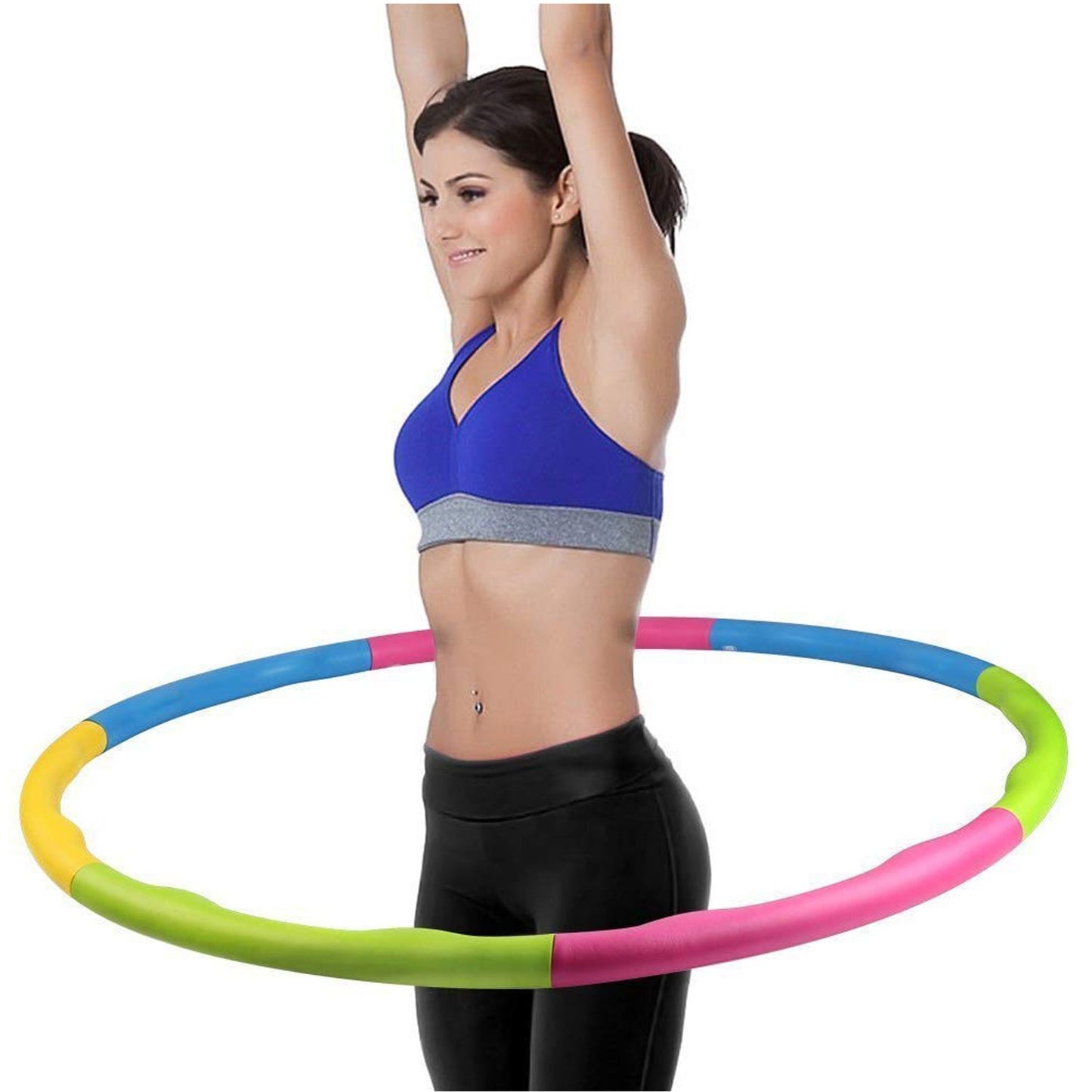 8018 Hoops Hula Interlocking Exercise Ring For Fitness With Dia Meter Boys Girls And Adults