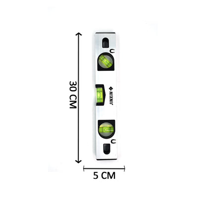 1602 30 Cm Aluminum Alloy Magnetic Torpedo Level Metric Rulers