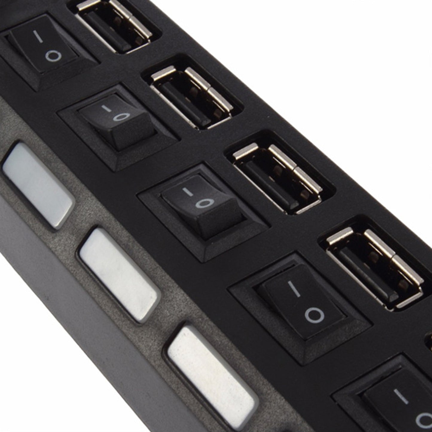 6994 Usb Splitter Multi Port Usb 2.0 Hub 7 Port With Independent Onoff Switch And Led Indicators Usb A Port Data Hub Suitable For Pc Computer Keyboard Laptop Mobile Hdd Flash Drive Camera Etc