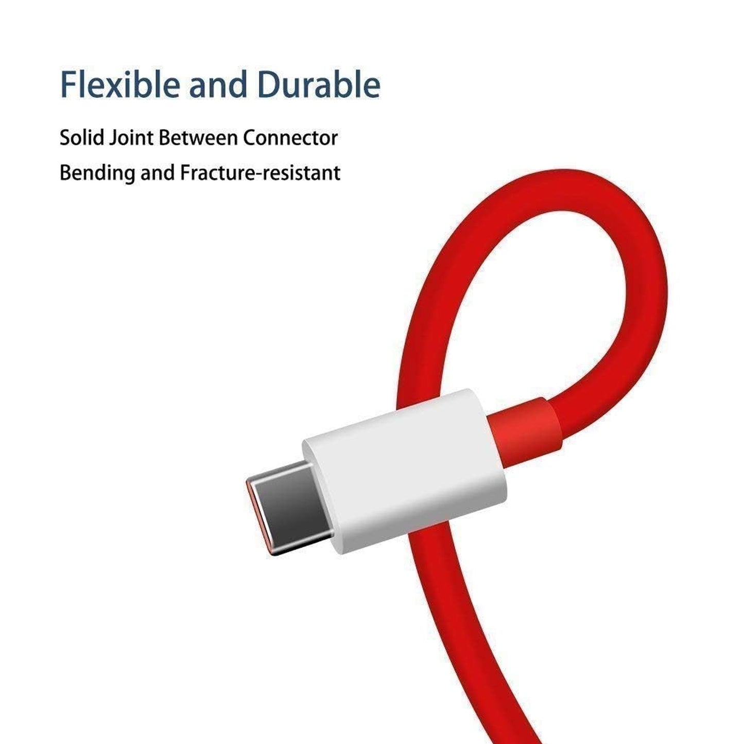 6036 Unique Type C Dash Charging Usb Data Cable  Fast Charging Cable  Data Transfer Cable For C Type Mobile Use 1 Meter ( Red )