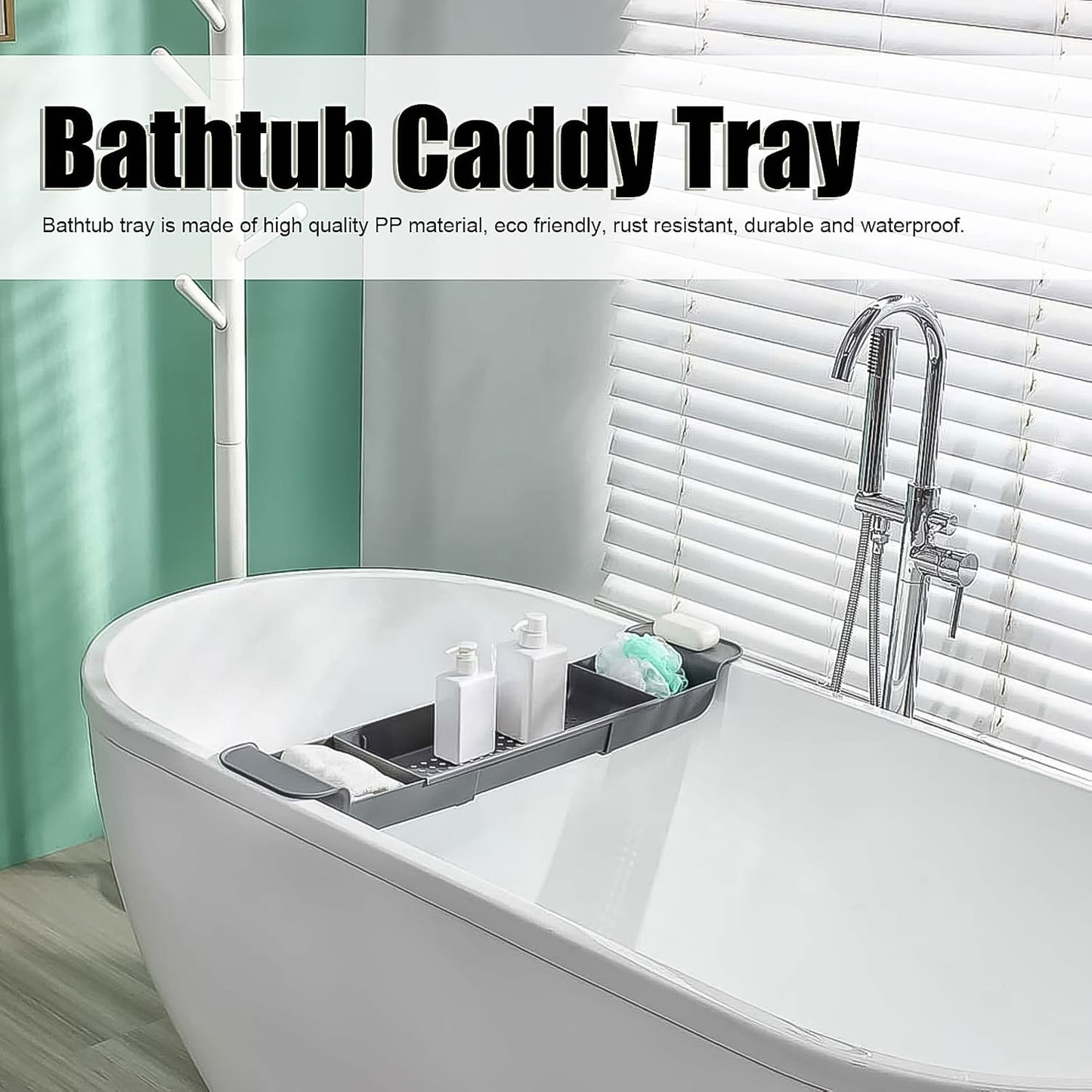 Retractable Bath Caddy Retractable Bathtub (78 Cm Long Adjust  1 Pc  With White Box)