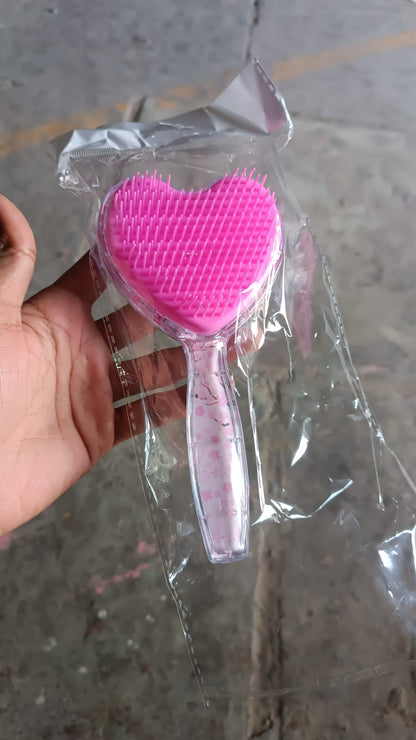 Heart Shape Hair Brush Massage Shower Comb (1 Pc)